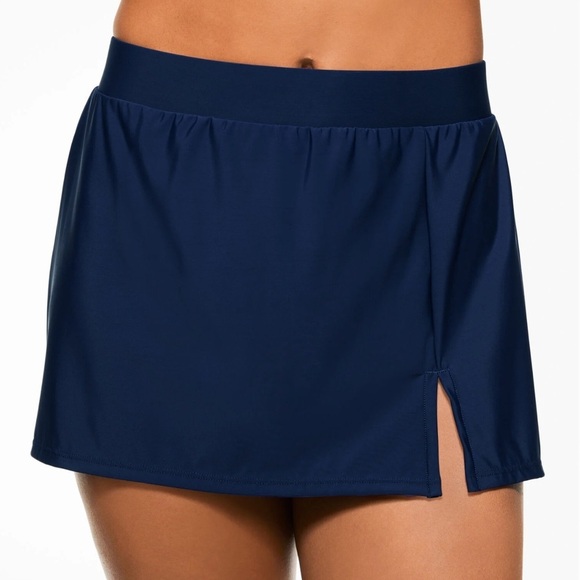 NEW! Miraclesuit x Vented Skirt Navy Blue - Picture 1 of 7